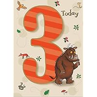 Danilo Promotions LTD Gruffalo 3rd Birthday Card, Childrens Birthday Card For 3rd Birthday Celebration, Gruffalo Card For Kids, Officially Licensed Birthday Card