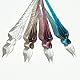 Herbin 21437T - Glasfeder, rund, 18cm, ideal für Kalligraphie, 1 Stück, Blau