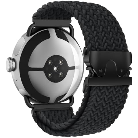 ZOOROO Braided Band Compatible with Google Pixel Watch 4/3 45mm Band, Adjustable Parachute Buckle Stretchy Nylon Sport Strap for Men Women Cover