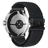 ZOOROO Braided Band Compatible with Google Pixel Watch 4/3 45mm Band, Adjustable Parachute Buckle Stretchy Nylon Sport Strap for Men Women
