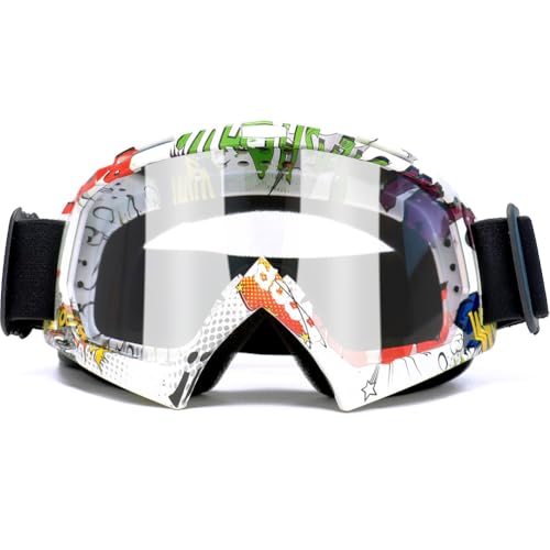 Image of SPOSUNE Dirt Bike Goggles UV400 Motorcycle Motocross Riding ATV Windproof Dustproof Dirtbike Off Road Goggles for Adults Men Women Youth