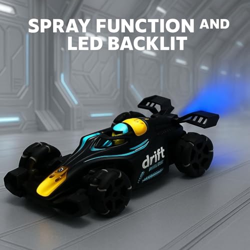 Image of Remote Control Stunt Smoke Car for Kids | Hand Gesture, LED Lights & Music 2.4Ghz 360 Rotation Fast Stunt Car | Rechargeable Off-Road Racing Toy Car for Kids & Adults