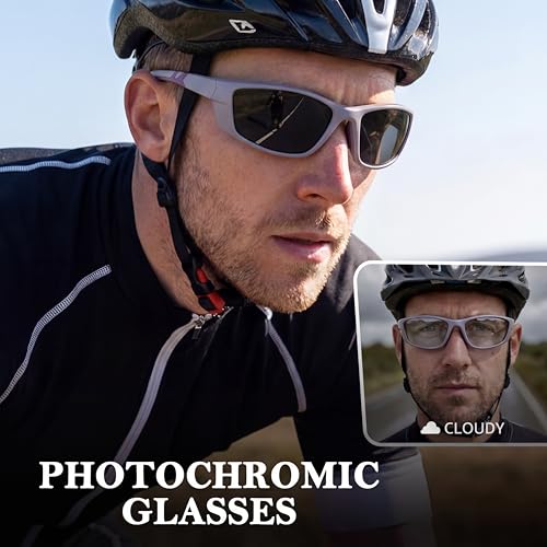 Image of Myiaur Polarized Photochromic Running Sunglasses For Men Women UV400