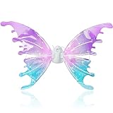 ATHLERIA Electric Fairy Wings for Girls,DIY Butterfly Angel Wings with Lights Toddler Birthday Princess Gifts for 3 4 5 6 7+ Years,Light Up Fairy Costume for Halloween Christmas Dress Up Party Favor