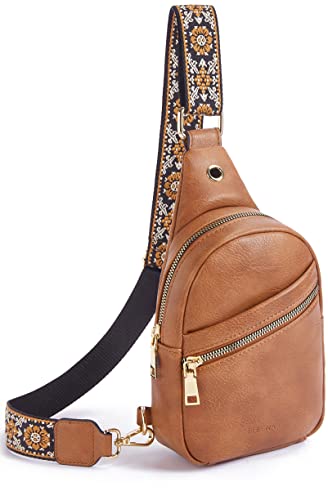Telena Sling Bag For Women Crossbody Fanny Packs For Women Fashion Chest Bag With Adjustable Strap Brown #TOP14