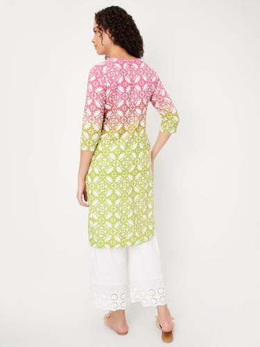 Image of Max Women's Rayon Blend Regular Fit Casual Kurta