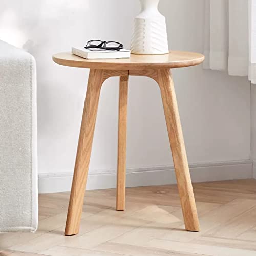 Table basse en bois ronde petite table d'appoint de salon et bout de canapé - 8