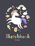 Sketchbook For Girls: Draw Your Own, 100+ Blank Pages For Sketching, Drawing, Doodling and Creative Writing (Sketch With Love Books)