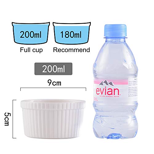 LOVECASA 3.5" (9cm) Ceramic Ramekins Set of 6 Porcelain Colorful Souffle Dishes for Souffle Creme Brulee and Ice Cream 5 Gallery Image