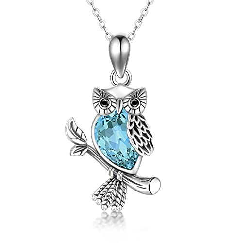 Collier Hibou Argent 925 Cristal : Symbole de Sagesse pour votre Mère