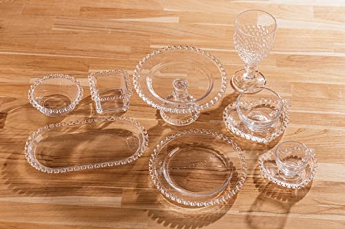 Travessa Oval de Cristal Coração 25cm x 13cm x 2,5cm - Lyor
