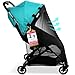 Swanoo Stroller Sun Shade Cover, Mosquito Net for Stroller Shade Extender with Magnetic Tabs Block 70% of UV Rays, Bug Net Sun Protection Baby Stroller Accessories Stroller Canopy