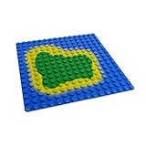  1 x Lego Basic Insel Grundplatte blau 16 x 16 Noppen Piraten Platte Bauplatte 3867 D03