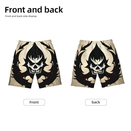 Devil Satan Youth Beach Pants, Soft and Breathable, with Drawstring Waist, Suitable for Sports and Leisure.2