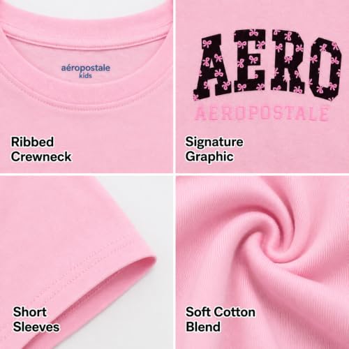 Image of Girls T-Shirts, Soft Cotton Blend Short Sleeve Crewneck Logo Tee (7-16)
