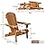 Adirondack Chair Wooden Outdoor Chair Patio Chair Fire Pit Chairs Folding Lawn Chair Lounger Chair Yard Chairs w/Natural Finish, All Weather Resistant, Natural