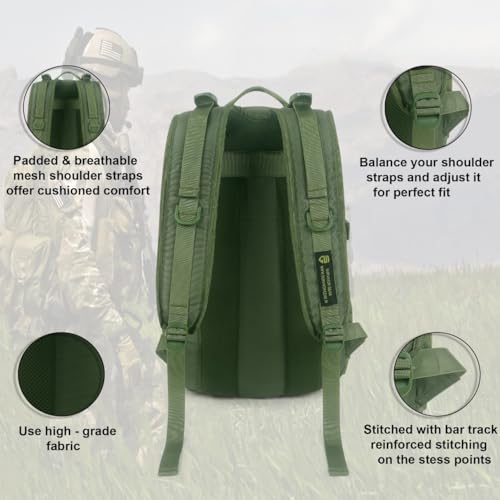 Image of SURVIVOR GEAR ARMA Tactical Backpack for Men and Women, Green