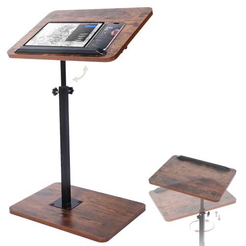 Amazpro Arm TV Tray Table with Swivel, Adjustable, C-Shaped