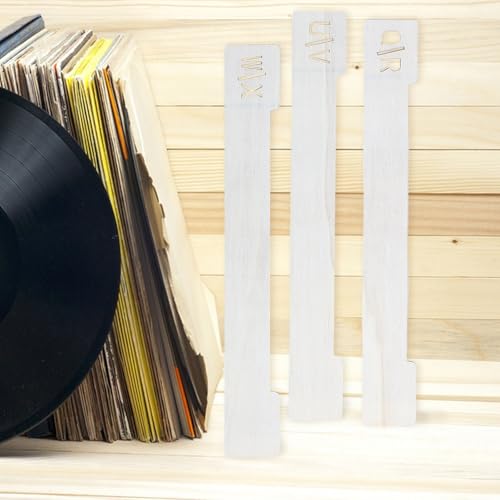 Separadores de discos de vinilo de madera contra el desorden en librerías 7