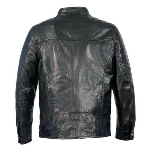 Image of Milwaukee Leather SFM1865 Men's Black Classic Fashion Leather Jacket with Zipper Closure
