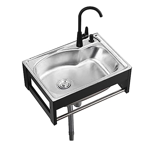 Xunfakeji Gewerbliche Edelstahl Werkstattspüle 58x43x21cm