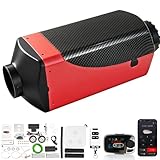 8KW 12V Diesel Night Heater, Air Parking Heater with App & Remote Control, 10L Tank & LCD Monitor, Universal Heating Solution for Trucks, RVs, Boats and Camper Vans (Red)