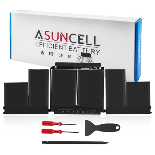 Image of ASUNCELL A1417 Laptop Battery Replacement for MacBook Pro A1398 (Mid 2012 & Early 2013), Apply to MacBook Pro 15 inch Retina (Mid 2012, Early 2013 Version) - EMC 2512 or 2673