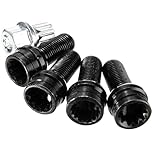 Amazleer 4Pcs Locking Wheel Nuts Set with Remover for Au-di A4 A6 VW Bora Golf Jetta Sagitar Magotan Beetle Passat, M14x1.5MM, Replacement Wheel Bolts Car Accessories 8D0601139F