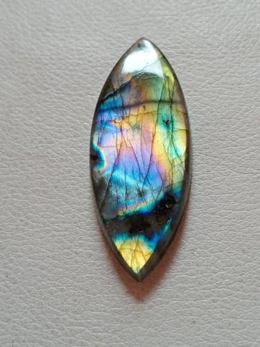 Cabochon labradorite marquise 53mm pour remplacer une pierre de bague cassée