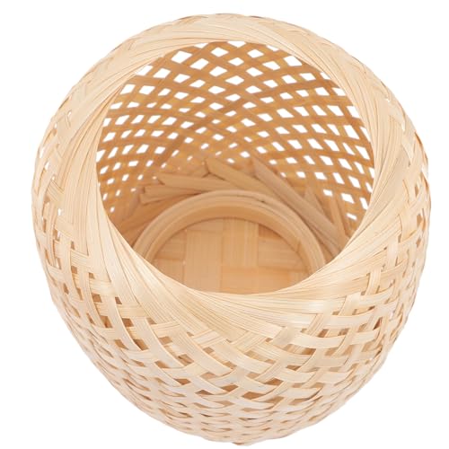 HORIALENCE 竹製ハンドメイド灯籠ランプシェード 軽量コンパクト設計 簡単取付 ペンダントライト フロアライト対応 室内装飾用 和風照明カバー