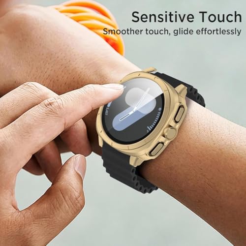 Image of Oboe Screen Protector PC Case 40mm Ultra Appearance Cover 'Compatible with' Samsung Galaxy Watch 7 40mm Watch (Champagne Gold) [Watch NOT Included]