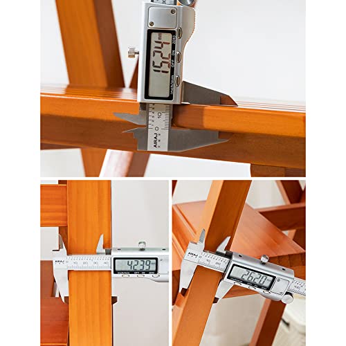 Taburete escalera plegable de madera maciza con 3 peldaños para hogar u oficina Lucky 4