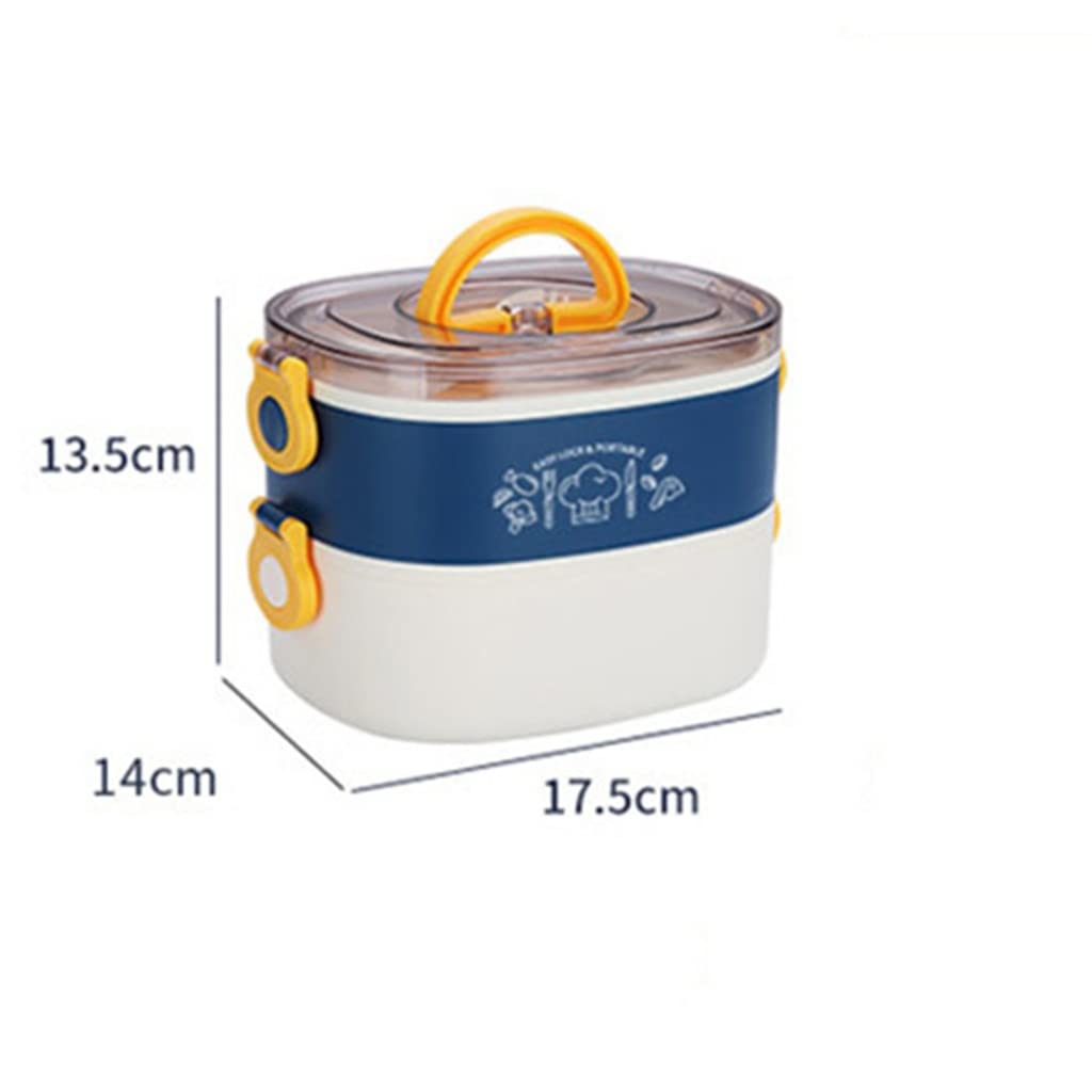 Scatola di Pranzo in Acciaio Inox Portatile DOPPIATORE Layer Set di stoviglie Set Bento Ufficio Lavoratori Bento Box Carrying Bento Box(3-Pack)