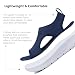 Imagen de DimaiGlobal Sandalias Deportivas ortopédicas para Mujer Zapatos con Punta Abierta Cuña Lavable de Verano Sandalias para Caminar 38EU Azul