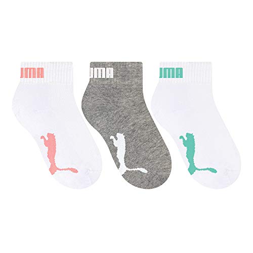MEIA CANO BAIXO ESPORTIVA FEMININA KIT 3 PARES, PUMA, Branco, 34-39