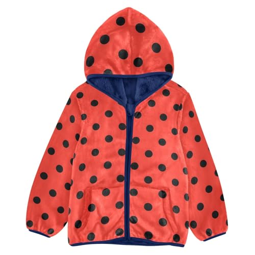 Boys Polka Dot Long Sleeve Hooded Sweatshirt Toddler Boy Hoodies Full Zip Fleece Jacket