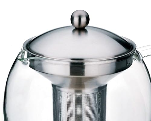 kela 16922 Teekanne aus Glas mit Edelstahl-Siebeinsatz, 1,2 l, Cylon