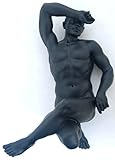 US 7.25 Inch Figure Male Nude on His Back Legs Crossed Display Decor
