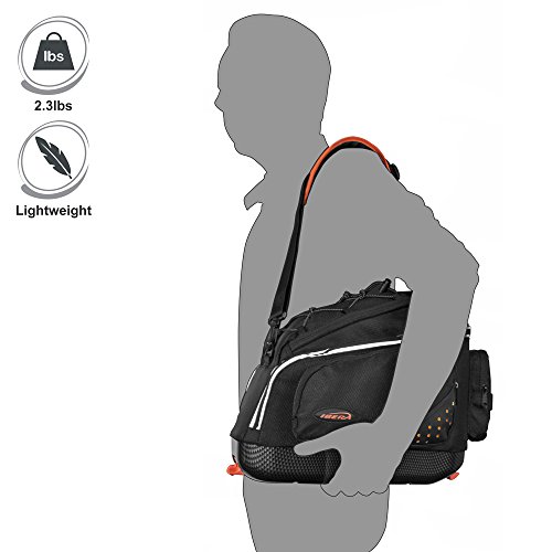 Ibera Bike Trunk Bag - Pakrak Clip-On Quick-Release Bicycle Commuter Bag #TOP5