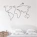 Prosta linia podróż mapa świata naklejka ścienna do sypialni dekoracyjna usuwalna winylowa naklejka ścienna kreatywna dekoracja domu mural 86 x 57 cm