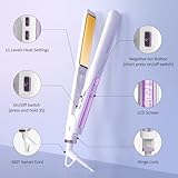 Faszin Ionic Hair Straighteners, 20S Fast Heat Up Flat Iron, Titanium Plate for Smooth Shiny Results, Clear LCD Display, 2 in 1 Hair Straightener (White) (White) - Image 8