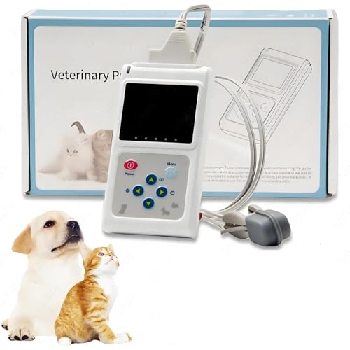 oiakus Oxímetro Veterinario De Mano, con Sonda Y Cable USB, Medición De SpO2 0%-100%, Función De Almacenamiento Y Reproducción, para Mascotas, Familia, Medición De Oxígeno En Sangre Y Ritmo Cardíaco
