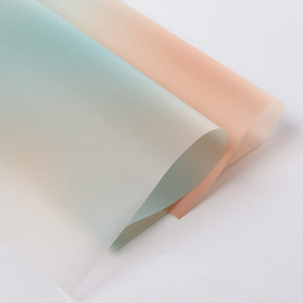 BBJ WRAPS Waterproof Floral Wrapping Paper, Unicorn Translucent Korean Flower Paper Bouquet for Florist Supplies, 20 Sheets-23.6x23.6 Inch (Light Green)