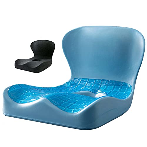 STIDE Coussins de siège de Bureau,Coussin de siège et soulagement la Douleur du Coccyx pour Voiture Chaise Bureau,Coussins en Mousse à mémoire,des maux Dos sciatique,Black