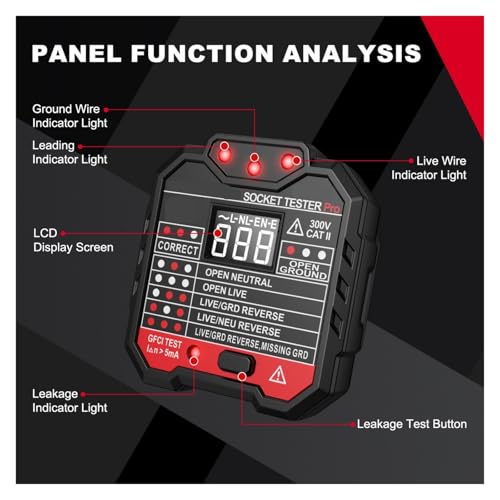 Detector voltaje probador de enchufes con verificacion fase exacta 2