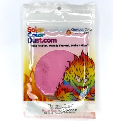 Thermal Dust® 86ºF -Rose Red to Colorless - Heat Sensitive - Color Change® Pigment
