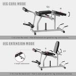 2-in-1 Adjustable Leg Extension and Curl Machine, Easy Transition, Home Gym Leg Machine, Weight Capacity 660LBS - Image 2