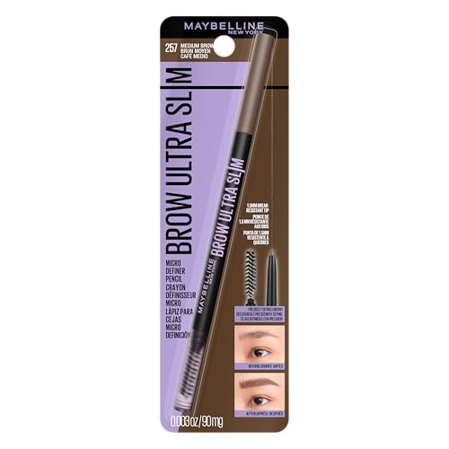 Maybelline Express Brow Ultra Slim Eyebrow Makeup, Brow Pencil with Precision Tip and Spoolie for...