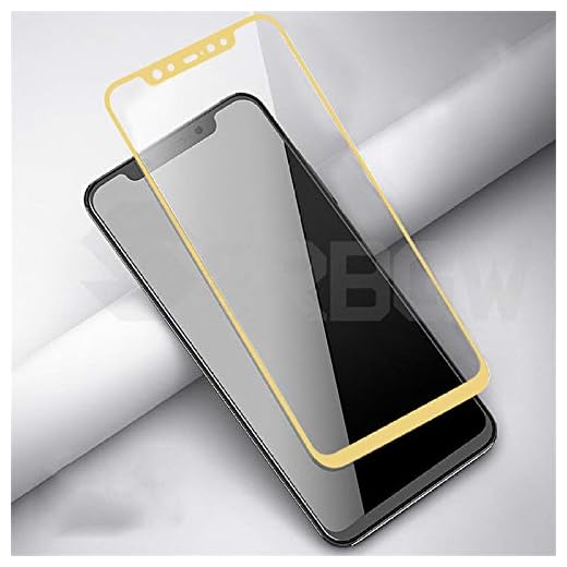 Haodong 3 delar 15D heltäckningsskyddsglas för Xiaomi Mi 8 9 SE Mi8 Pro Mi9 A1 A2 Lite Pocophone F1 Max 3 2 härdat skärmskydd film - för Pocophone F1 Gold_Gold