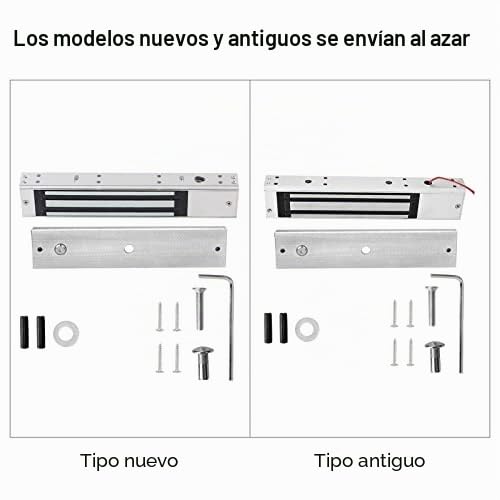 Cerradura electromagnética de 12 V CC y 280 kg de fuerza de retención con luz LED: solución segura para puertas de madera, metal y vidrio.